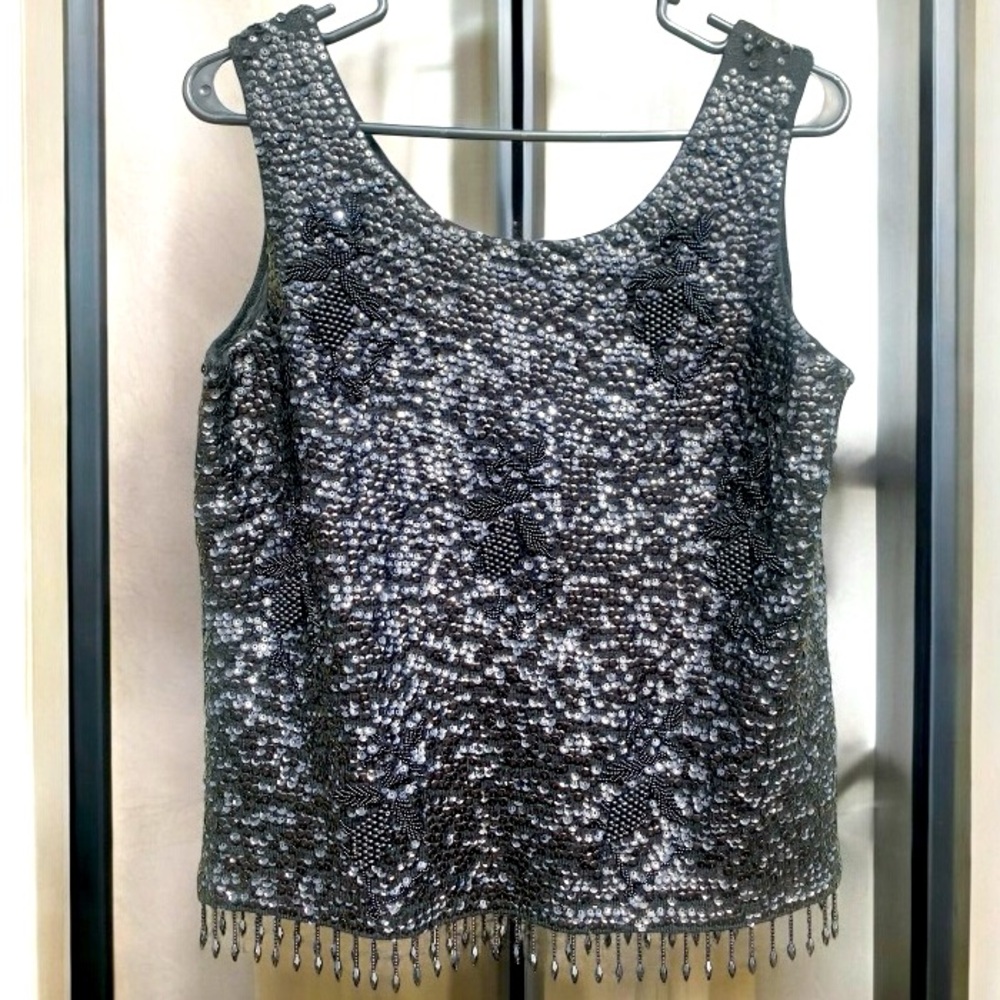 Vintage | Imperial Imports Beaded Wool Top | Rare | 1950s/60s | Hong Kong |